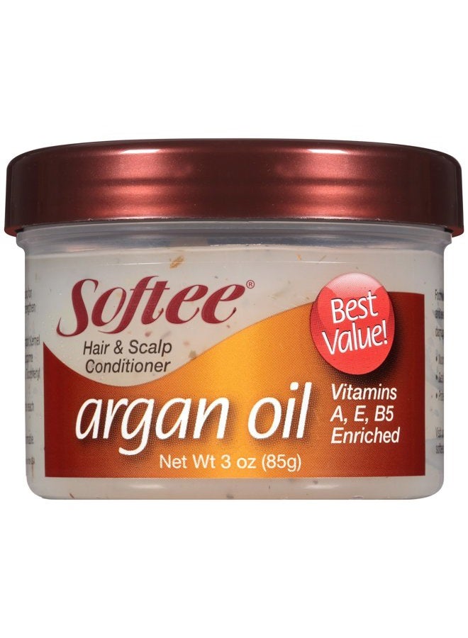 Softee Hair and Scalp Conditioner Argan Oil, 3 Ounce - Image 1